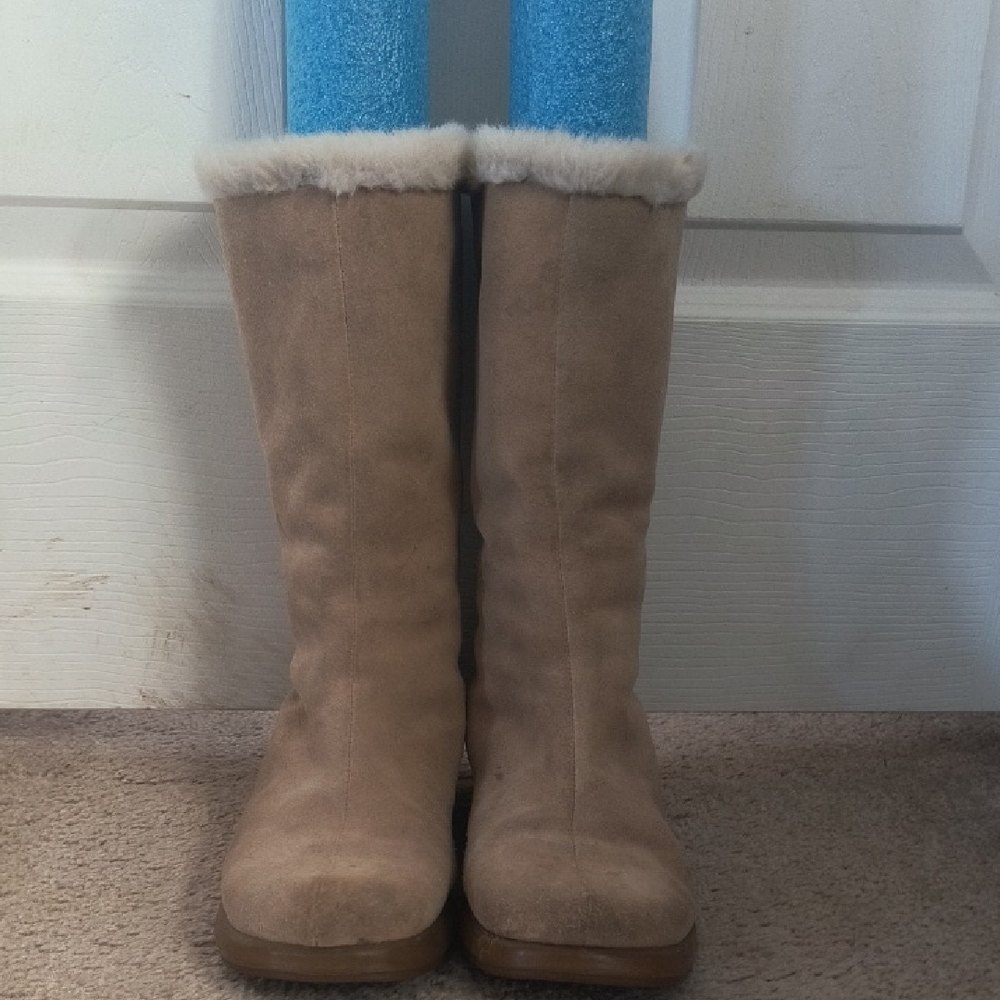 AEROSOLES Beige Winter Boots with Plush Lining